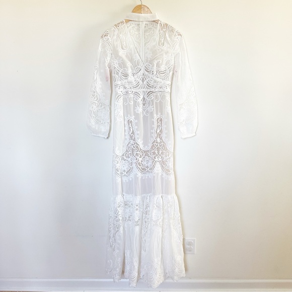 Anthropologie x BHLDN Monique Lhuillier Lyon Embroidered Choker Dress - Picture 12 of 14